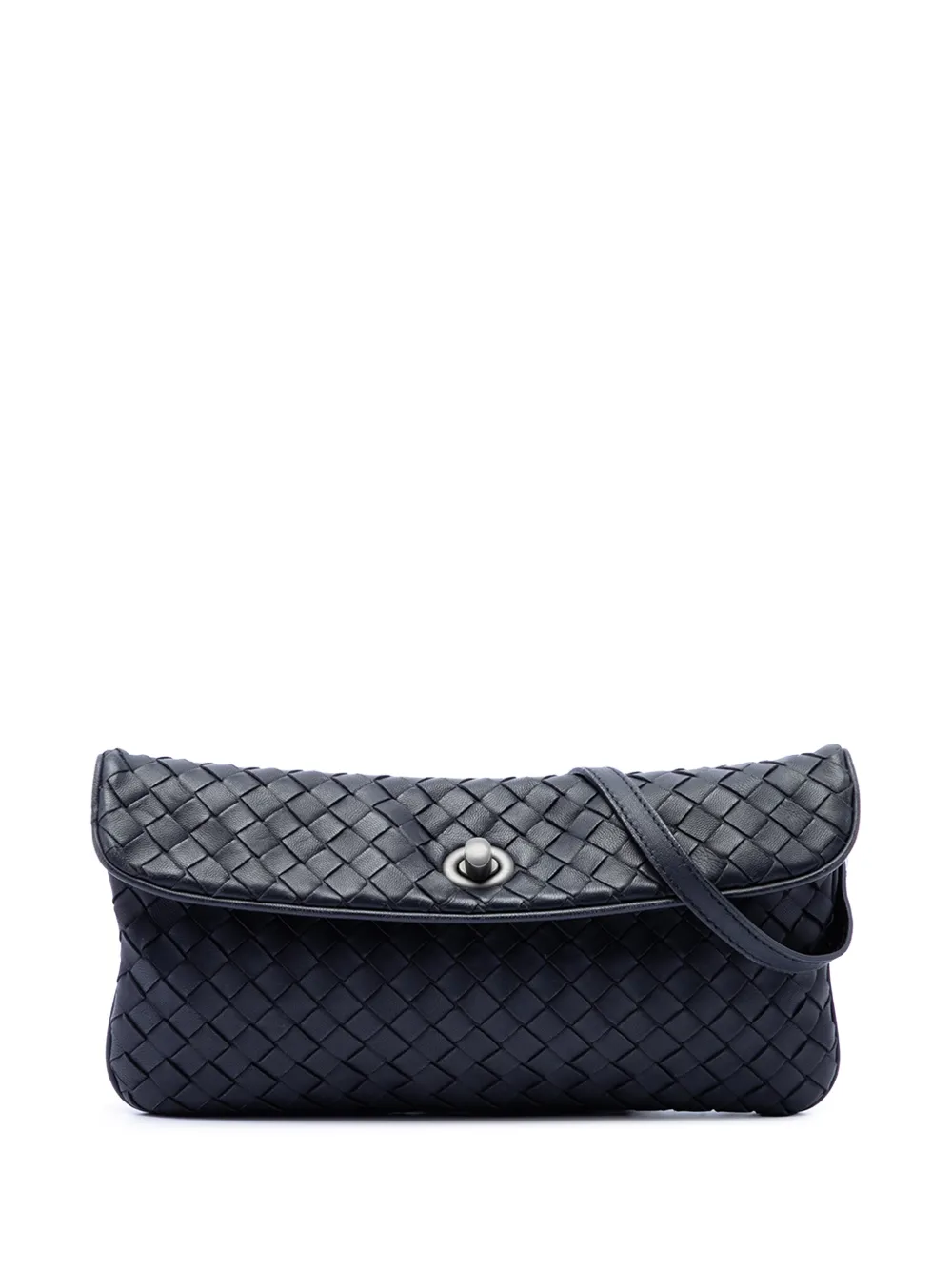 Bottega Veneta Pre-Owned 2012-2026 mini Intrecciato Umhängetasche aus Nappaleder mit Schloss - Schwarz