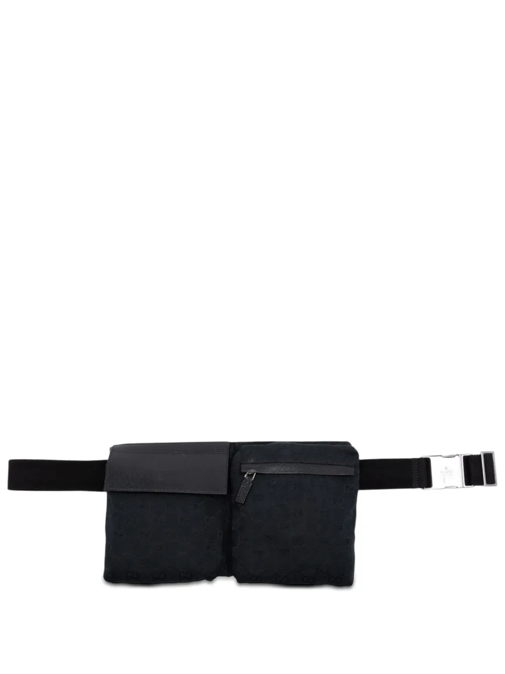 Gucci Pre-Owned 2016-2026 GG Canvas Double Pocket belt bag - Blu