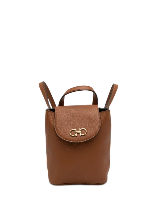 ferragamo mini backpack Salvatore Vara Flap Drawstring Leather and Suede 189914 Adjustable shoulder straps Salvatore Ferragamo | Bags |