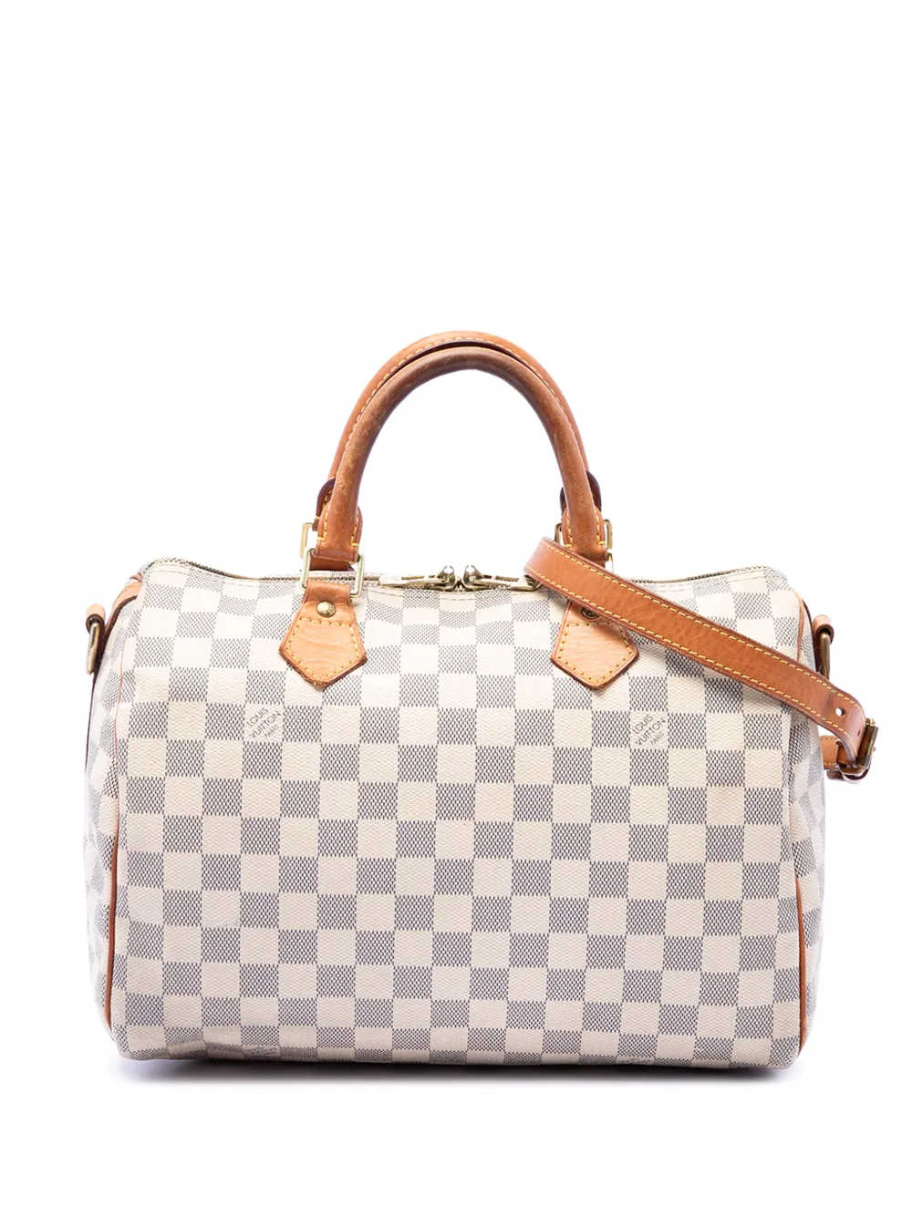 Louis Vuitton Pre-Owned 2013 Damier Azur Speedy Bandouliere 30 satchel - Bianco
