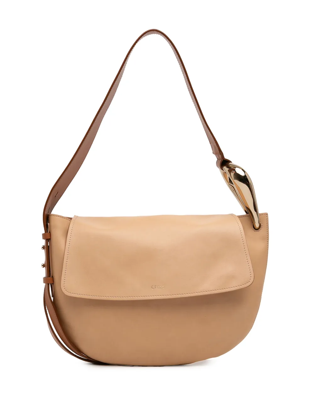 Chloé Pre-Owned 2021 Leather Kiss hobo bag - Toni neutri