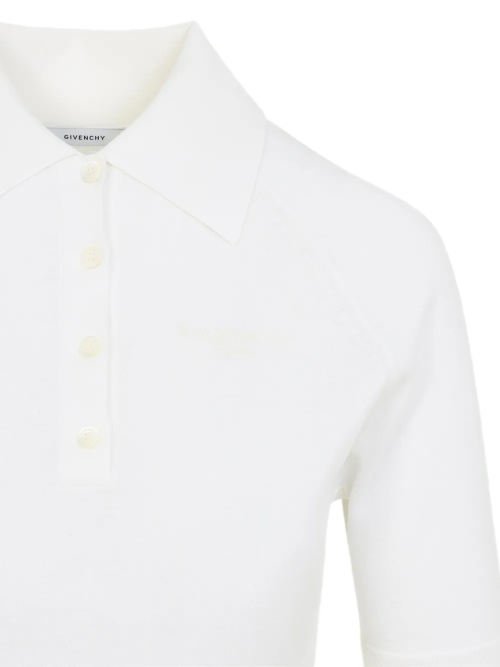 Givenchy Ribgebreid poloshirt Wit
