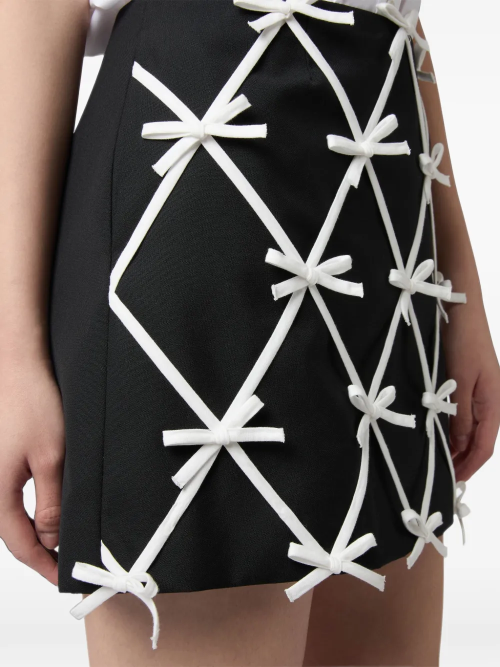 Moschino Mini-rok met verfraaide strik Zwart