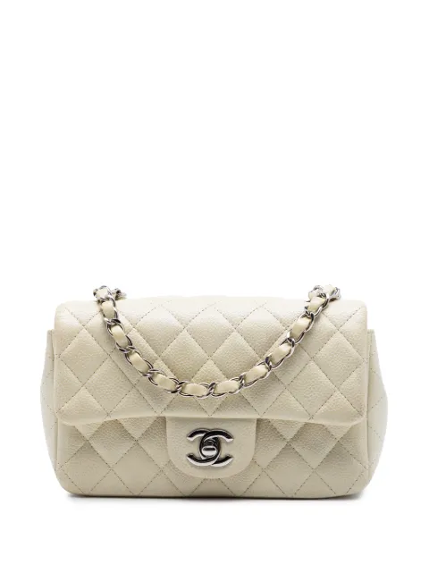 CHANEL Pre-Owned 2014-2015 Mini Rectangular Classic Caviar Single Flap crossbody bag