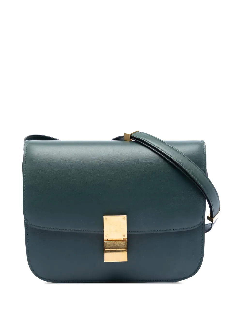 Celine Pre-Owned 2019 Medium Calfskin Classic Box crossbody bag - Verde
