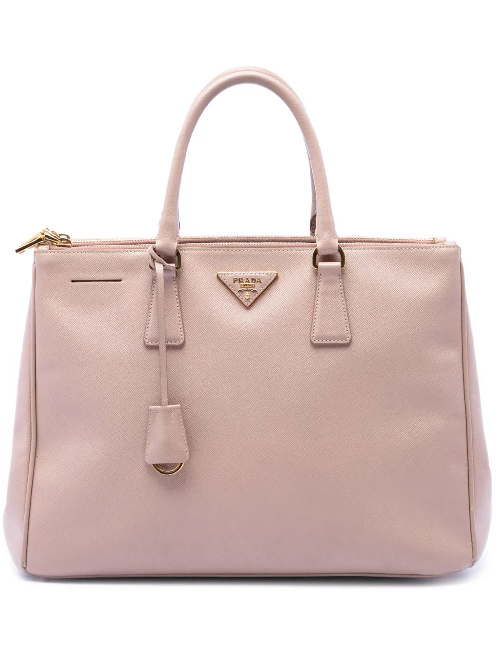 Prada Pre-Owned 2013-2026 Large Saffiano Lux Galleria Double Zip satchel - Marrone