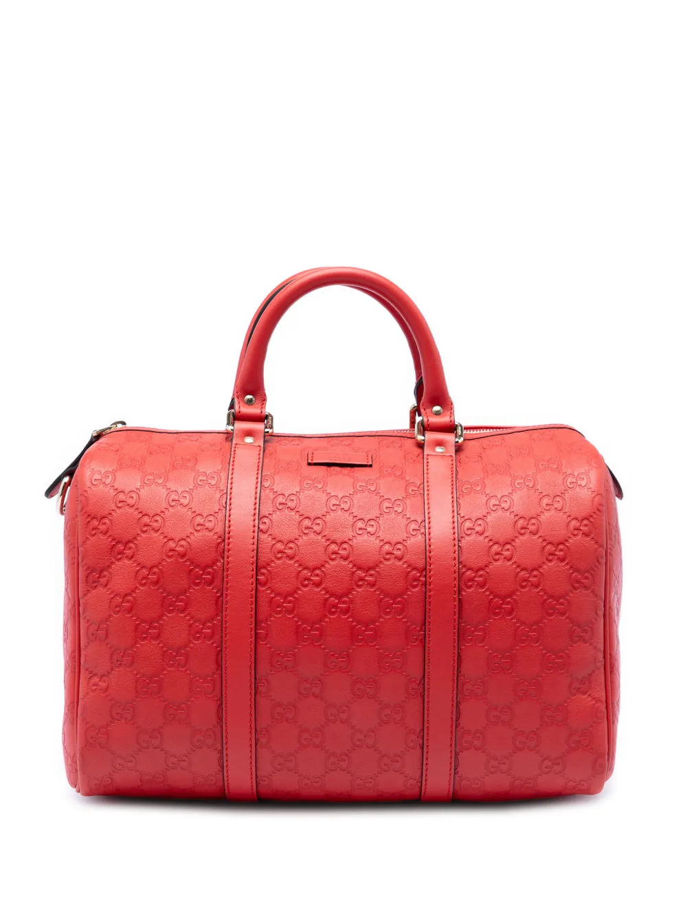 Gucci Pre-Owned 2016-2026 Medium Guccissima Joy boston bag - Rosso