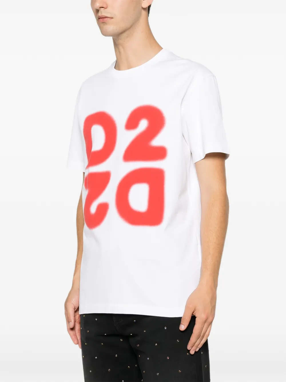 DSQUARED2 Katoenen T-shirt met logoprint Wit