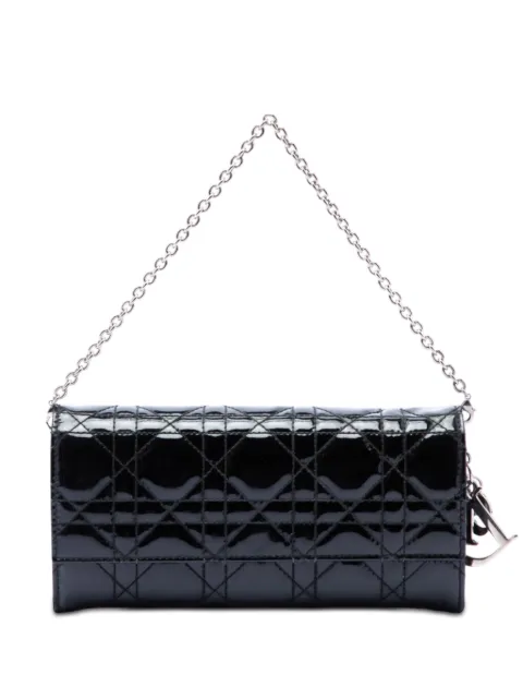 Christian Dior Pre-Owned 2010 Patent Cannage Lady Dior Wallet On Chain handbag