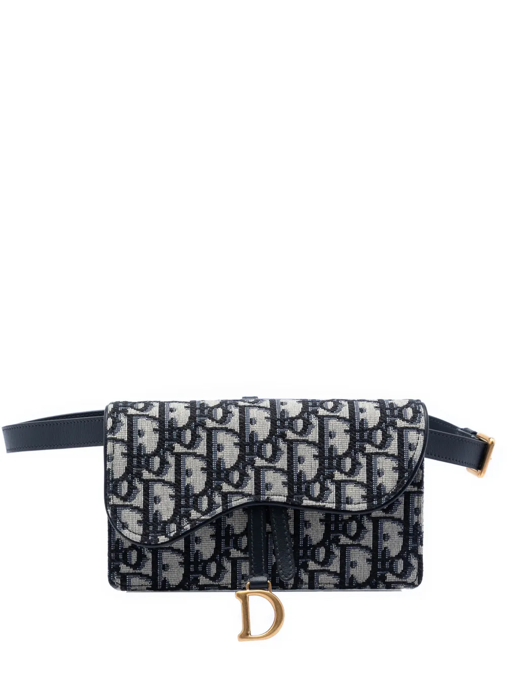 Christian Dior Pre-Owned 2019 Oblique Canvas Saddle belt bag - Blu