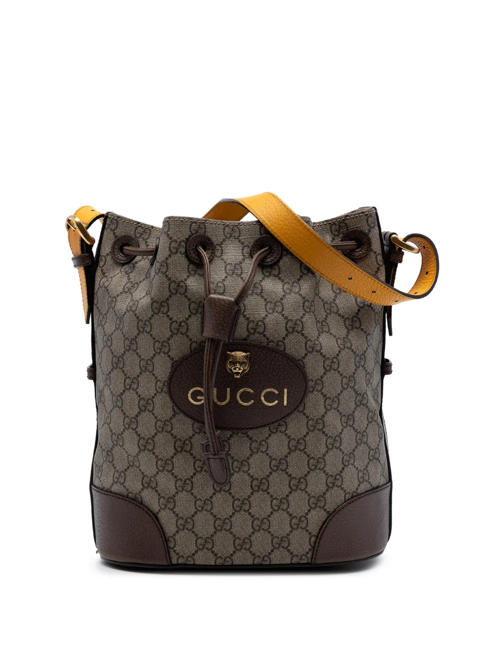 Gucci Pre-Owned 2000-2015 GG Supreme Neo Vintage Drawstring Bucket Bag satchel - Toni neutri