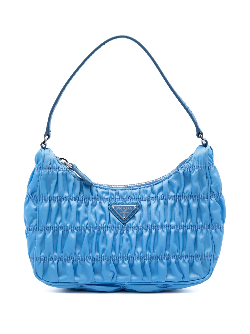 Prada Pre-Owned 2019-2026 Tessuto Gaufre Re Edition shoulder bag - Blu