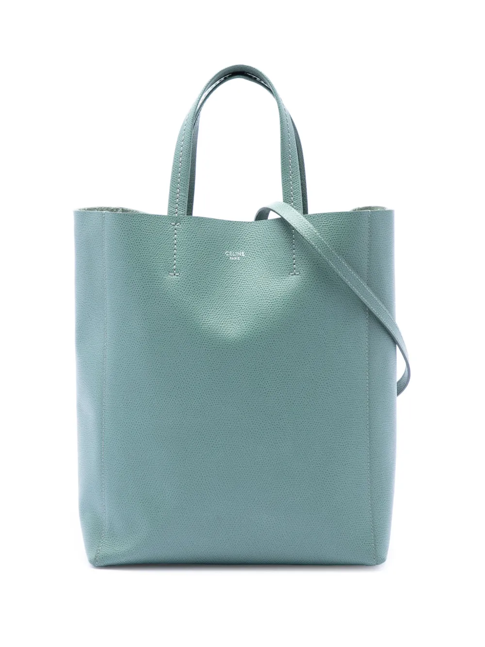 Celine Pre-Owned 2019 Small Grained Calfskin Vertical Cabas Tote satchel - Blu