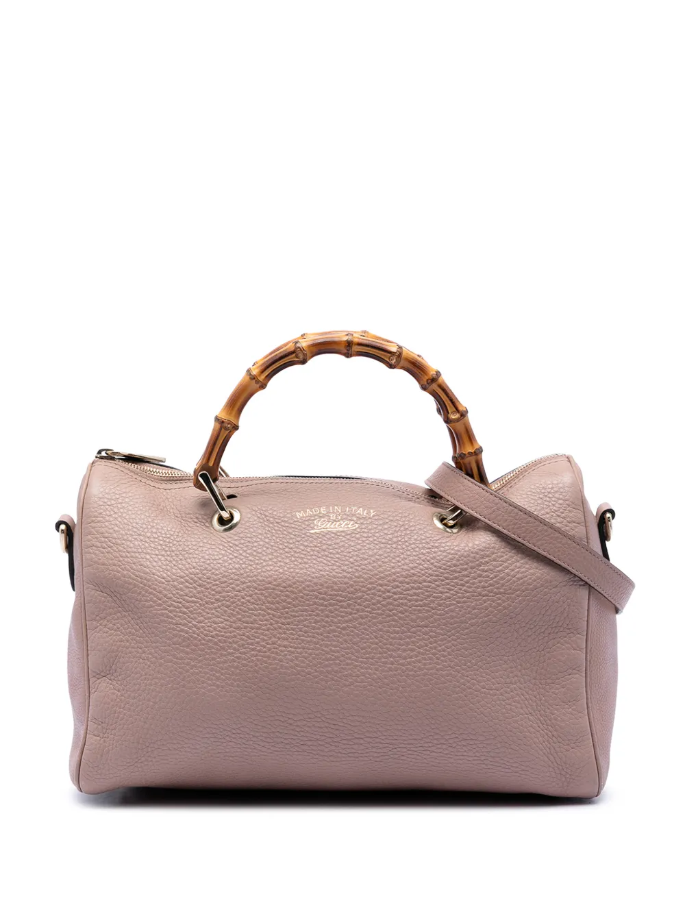 Gucci Pre-Owned 2016-2026 Medium Calfskin Bamboo Shopper Boston Bag satchel - Rosa