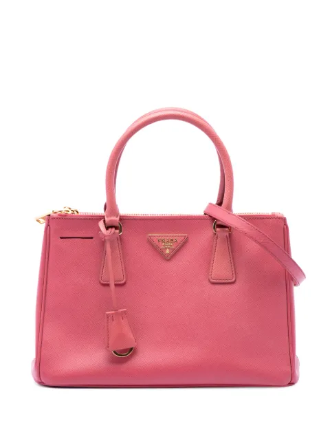 Prada Pre-Owned cabas Galleria format moyen en Saffiano Lux à double fermeture zippée (2013-2026)