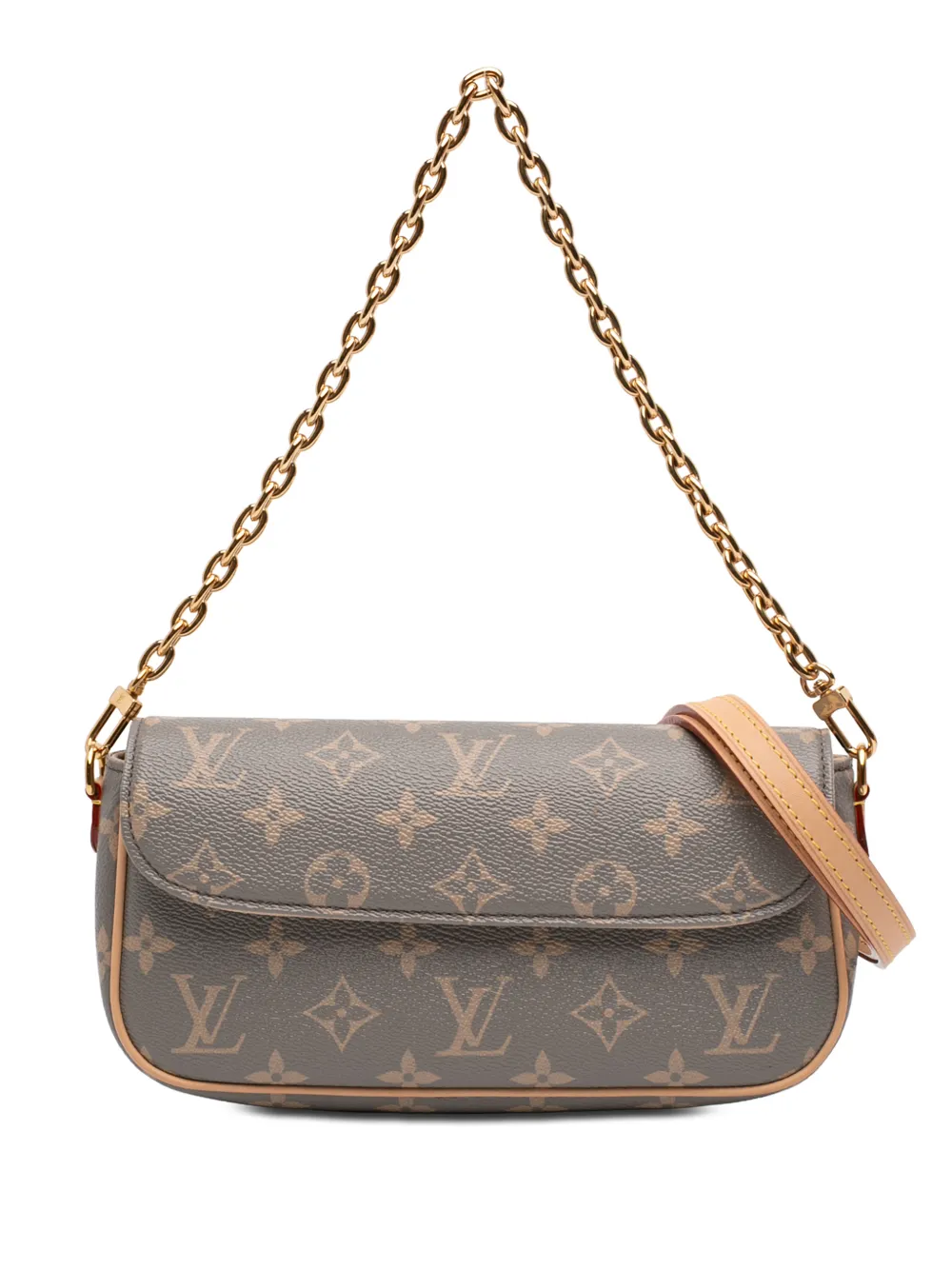 Louis Vuitton Pre-Owned 2021-2026 Monogram Ivy Satchel-Tasche mit Kettenriemen - Grau