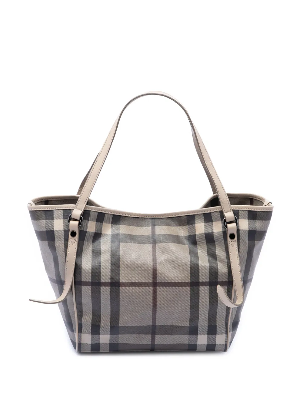 Burberry Pre-Owned 2000-2017 Small Smoke Check Coated Canvas Canterbury tote bag - Grey