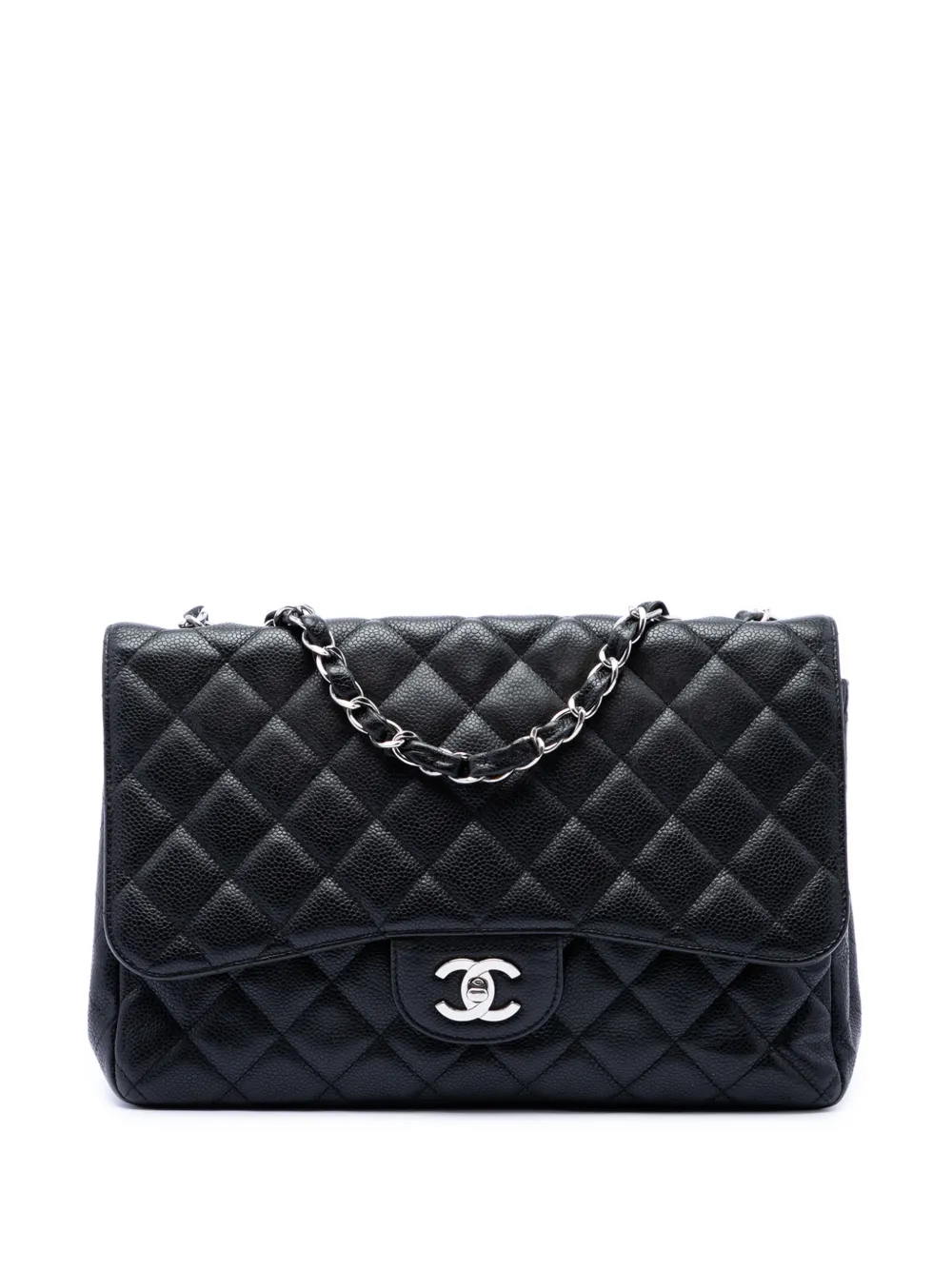 CHANEL Pre-Owned 2008-2009 Jumbo Classic Caviar Single Flap shoulder bag - Nero