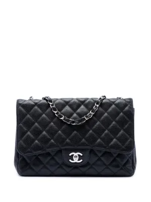CHANEL Pre-Owned クラシック ダブルフラップ マトラッセ パテント