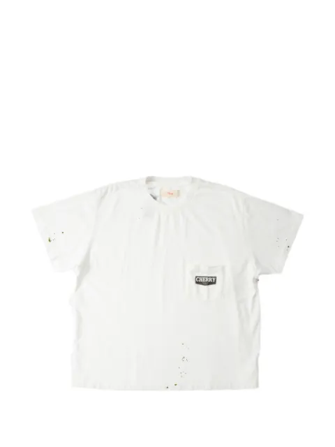 Cherry LA chevron-stitch pocket T-shirt