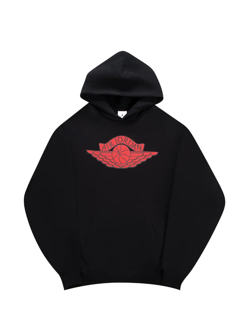 Jordan Logo-print Fleece Hoodie In Black