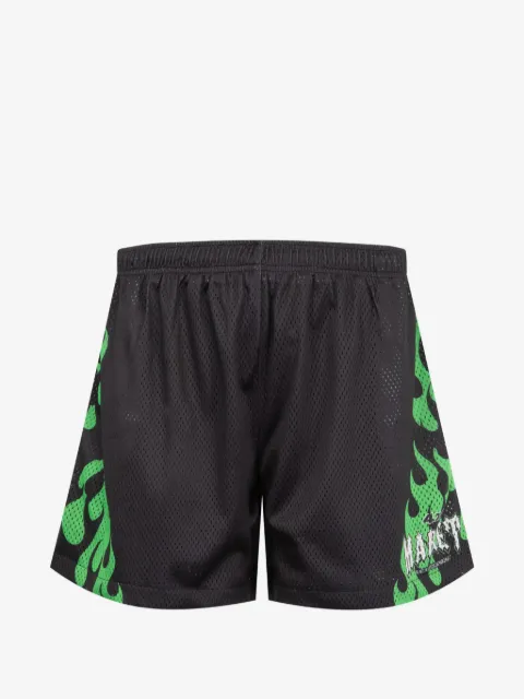 MARKET Toxic Flames mesh shorts