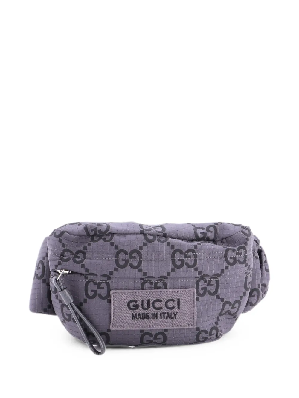 Gucci Pre-Owned Ripstop GG Nylon and Leather belt bag - Grigio