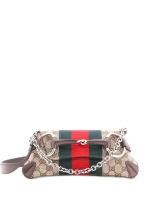 Gucci Pre-Owned ホースビット NM ウェブ チェーン クラッチ GG