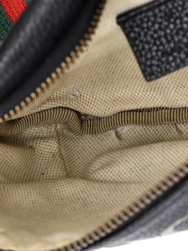 Gucci Pre-Owned ロゴ プリント レザー スモール ベルトバッグ