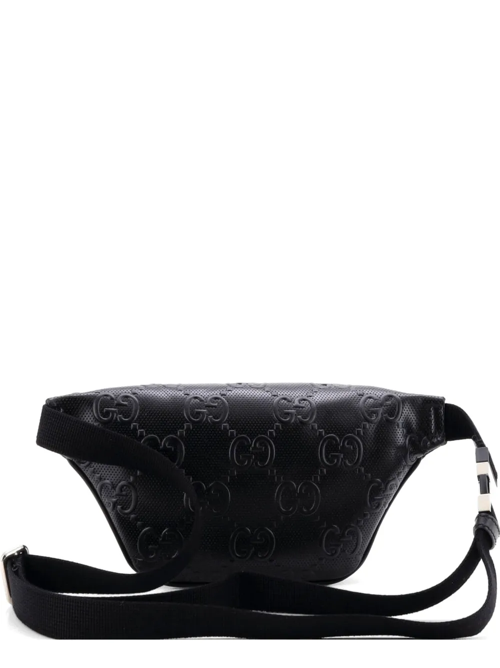 Gucci Pre-Owned GG Embossed Perforated Leather Small belt bag - Schwarz