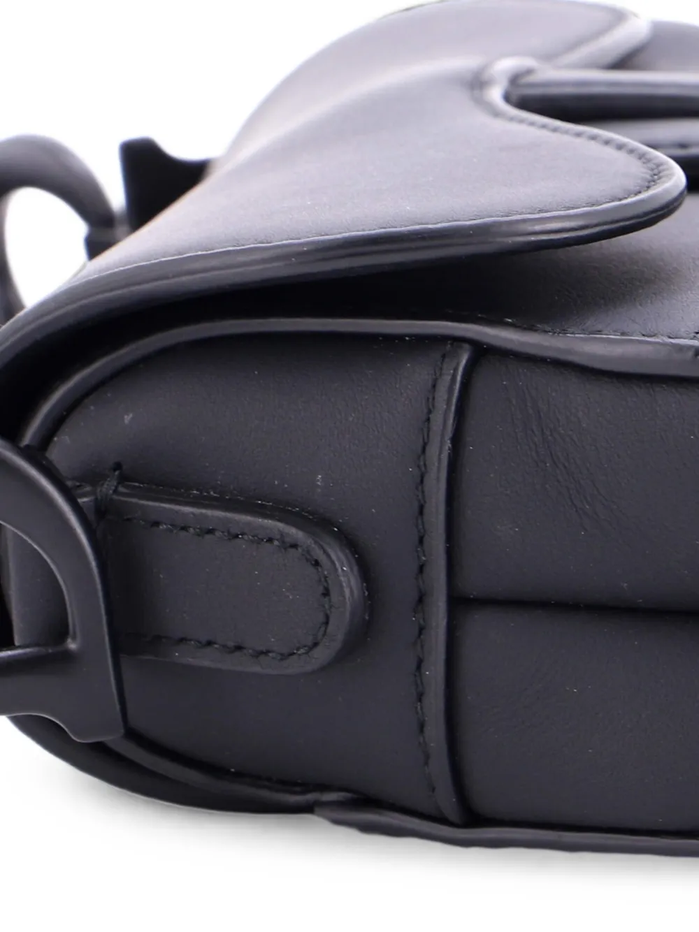 Dior Pre-owned Ultra Matte Saddle Handbag Leather Mini Shoulder Bag in Black, view 5