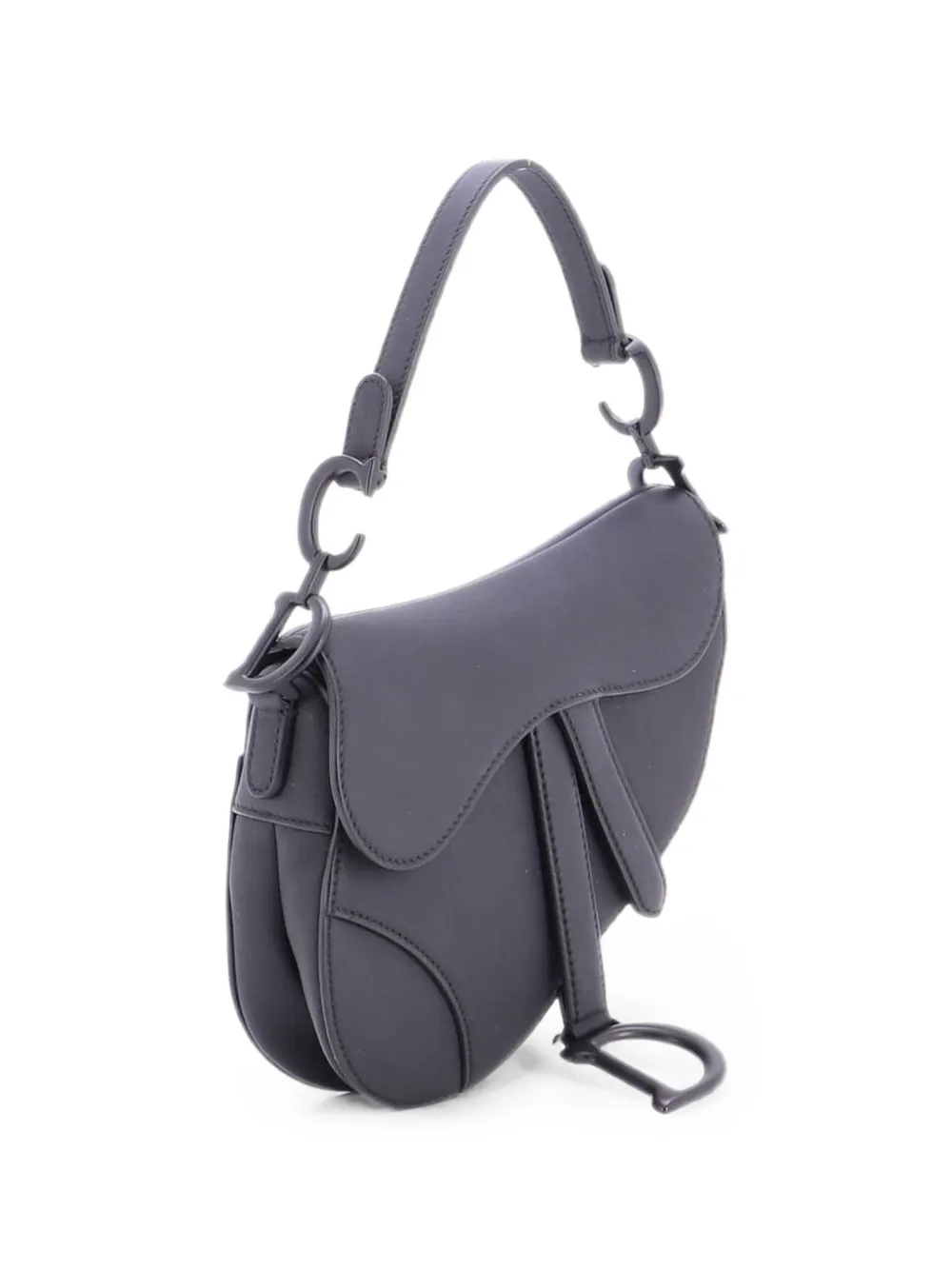 Christian Dior Pre-Owned Ultra Matte Saddle Handbag Leather Mini shoulder bag - Black