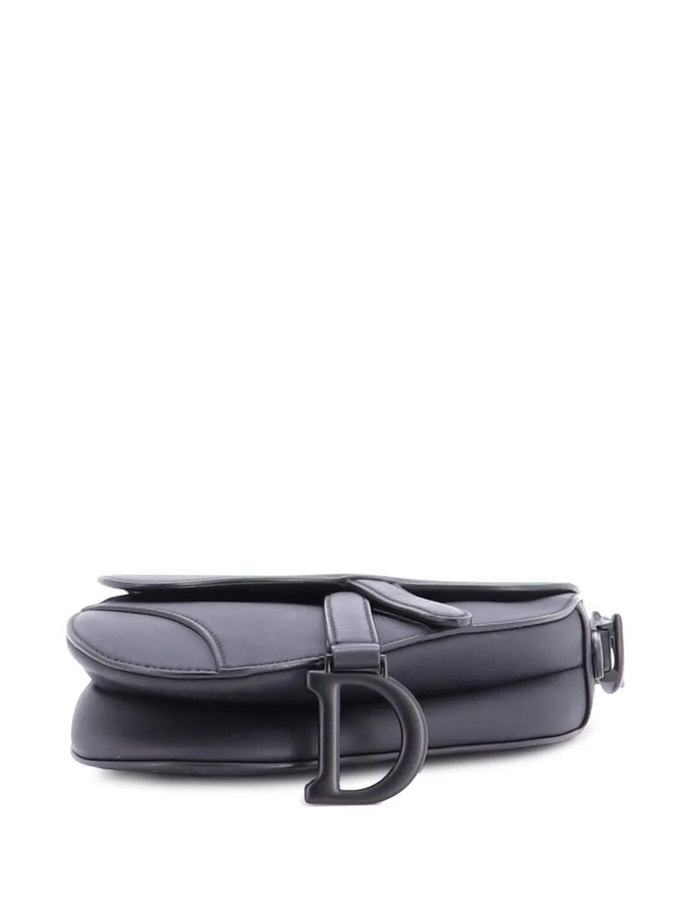 Dior Pre-owned Ultra Matte Saddle Handbag Leather Mini Shoulder Bag in Black, view 4