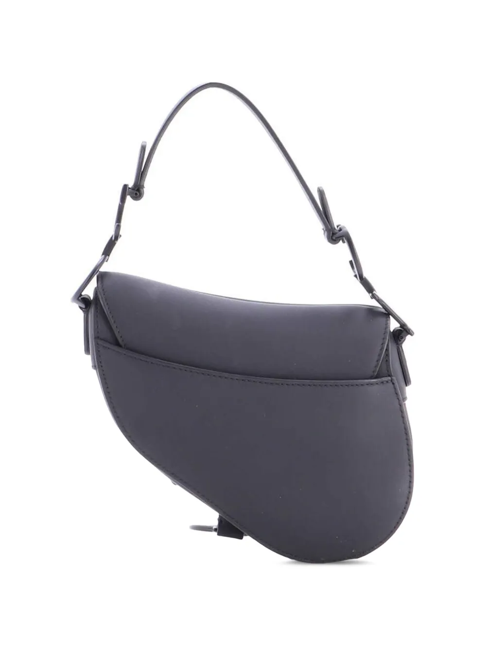 Dior Pre-owned Ultra Matte Saddle Handbag Leather Mini Shoulder Bag in Black, view 2