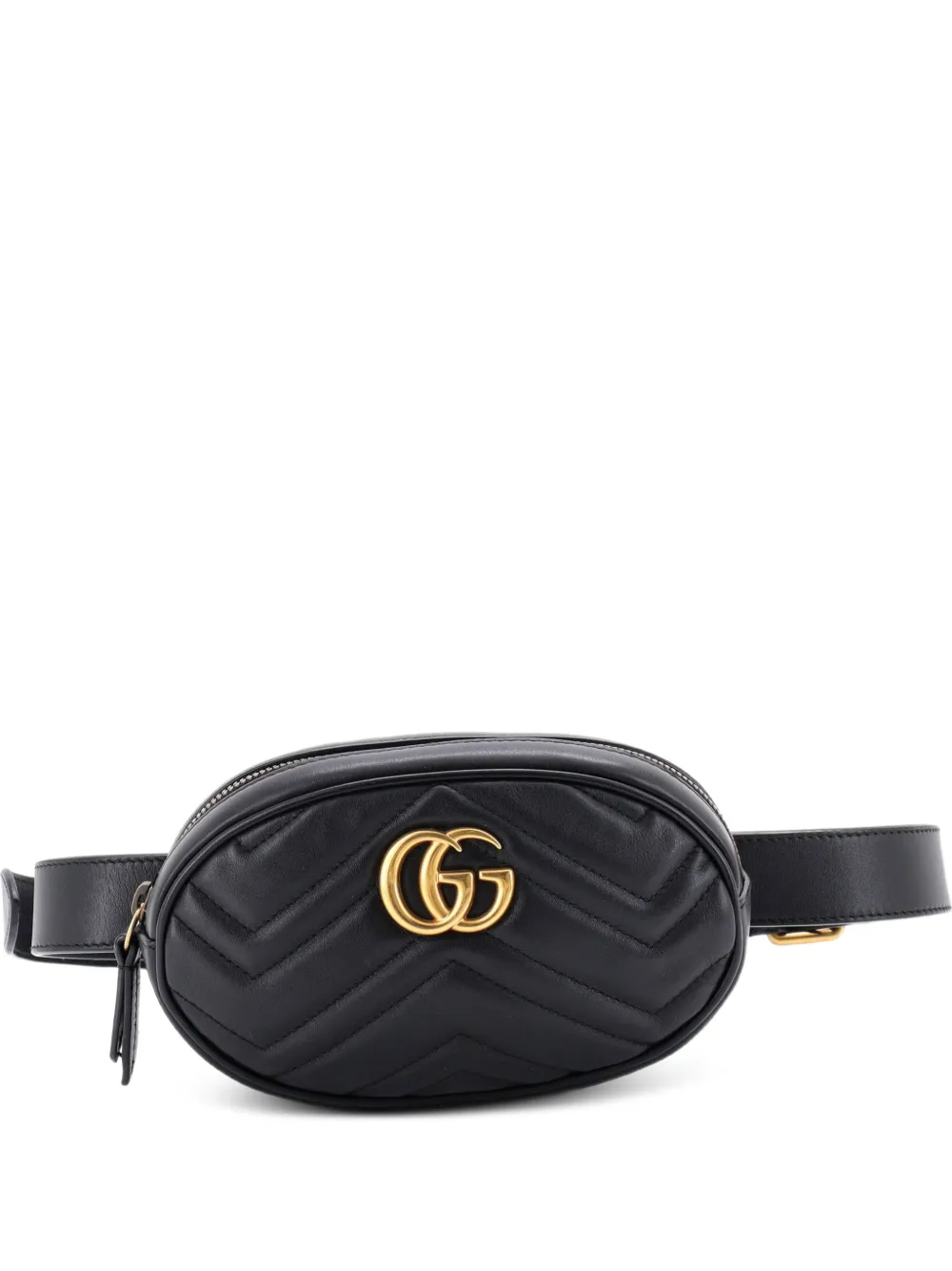 Gucci Pre-Owned Marsupio GG Marmont in pelle matelassé - Nero