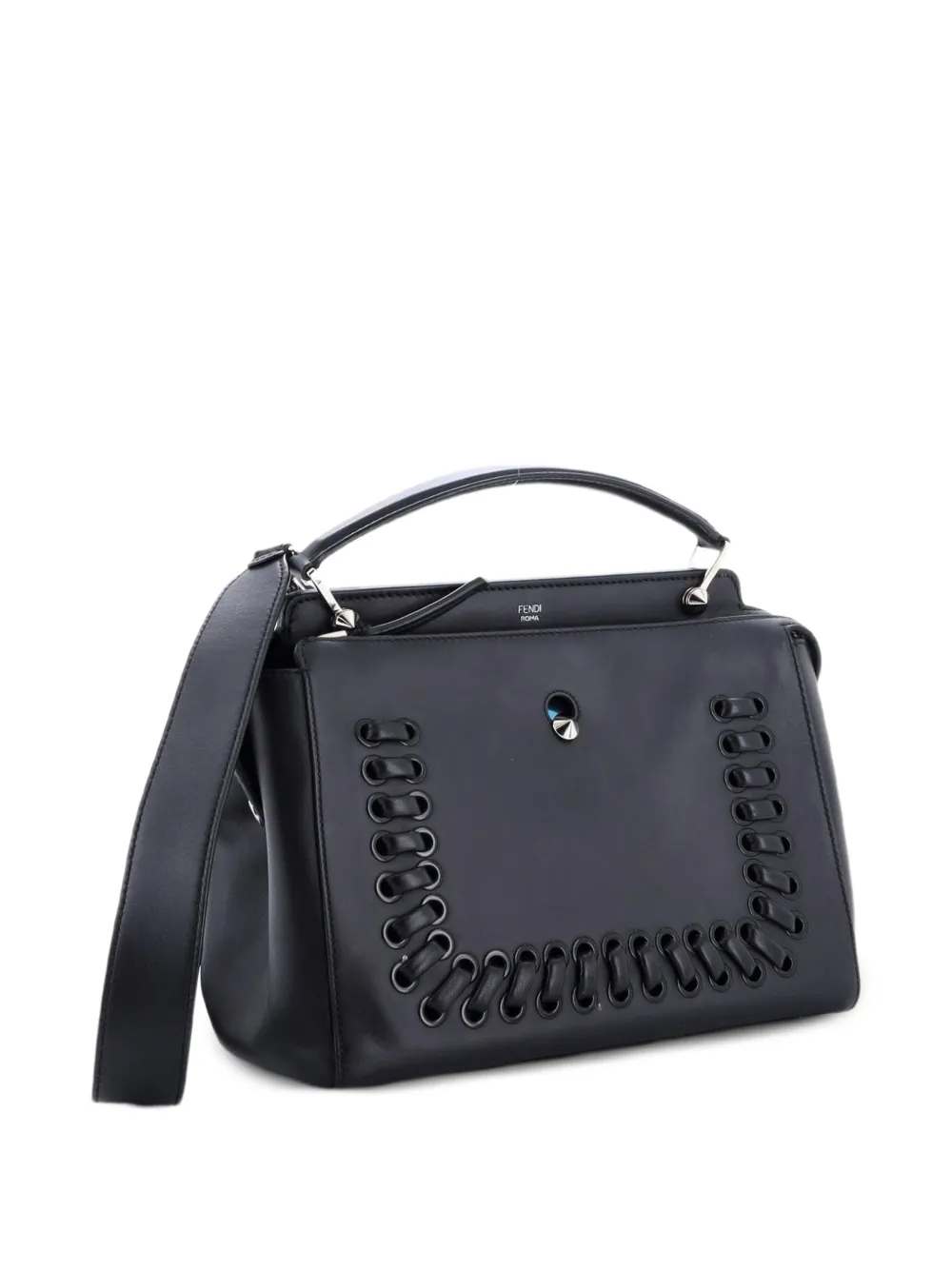Fendi Pre-Owned DotCom Convertible Whipstitch Leather Medium