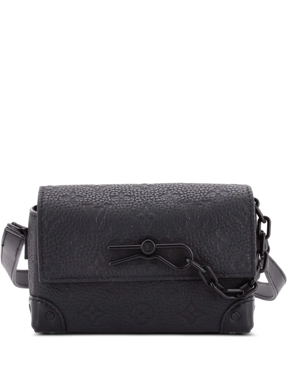 Louis Vuitton Pre-Owned Steamer Taurillon Umhängetasche aus Leder mit Monogramm - Schwarz