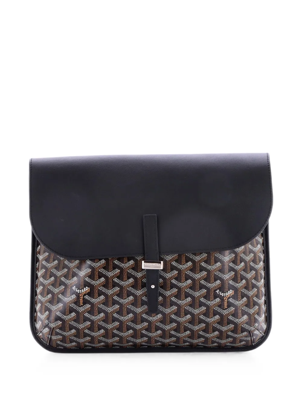 Goyard Pre-Owned Coursier Umhängetasche aus beschichtetem Canvas und Leder - Schwarz