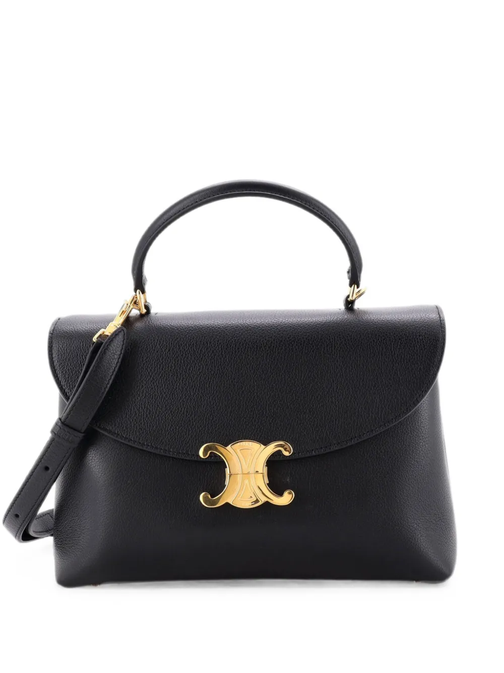 Celine Pre-Owned Nino Top Handle Bag Leather Medium satchel - Black