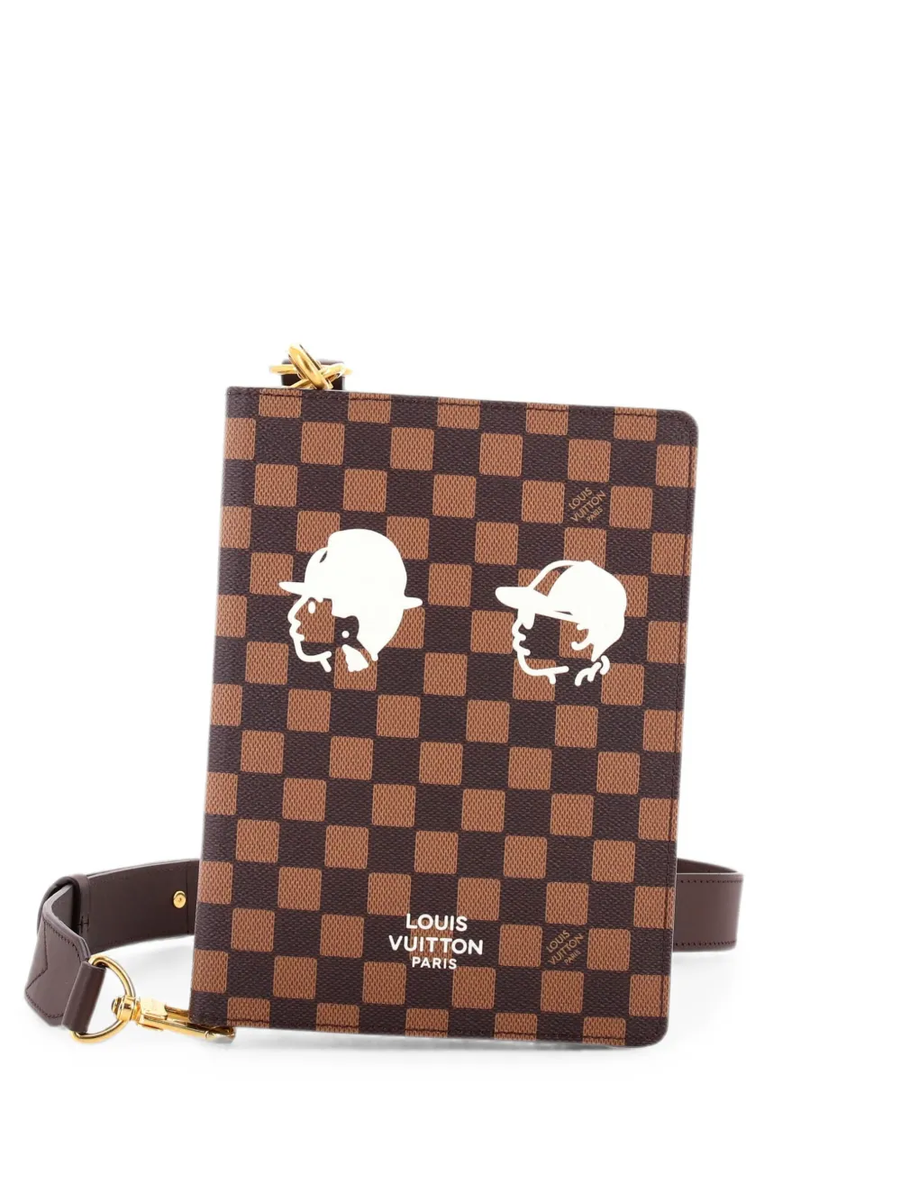 Louis Vuitton Pre-Owned Pharrell x Nigo Borsa a tracolla Book Messenger Bag Limited Edition Damier Phriendship - Marrone