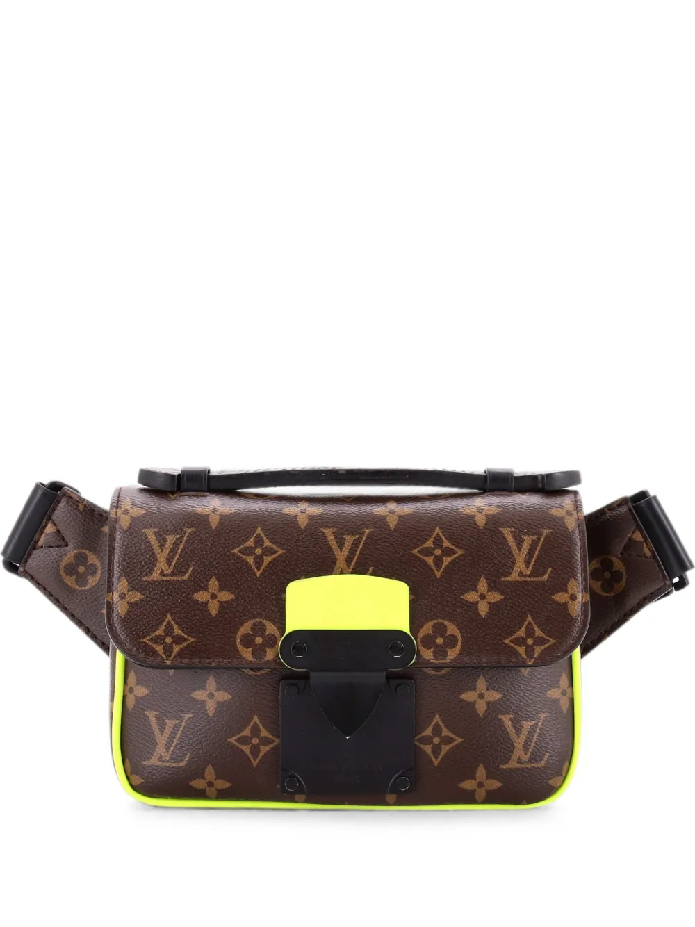 Louis Vuitton Pre-Owned Marsupio S Lock Sling Bag Macassar in tela con monogramma - Marrone