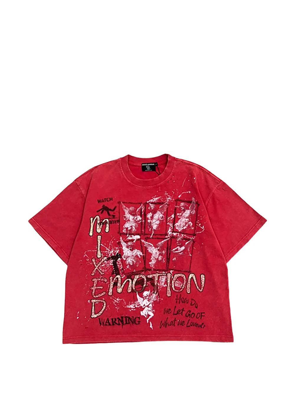 Mixed Emotion Crimson graphic-print T-shirt