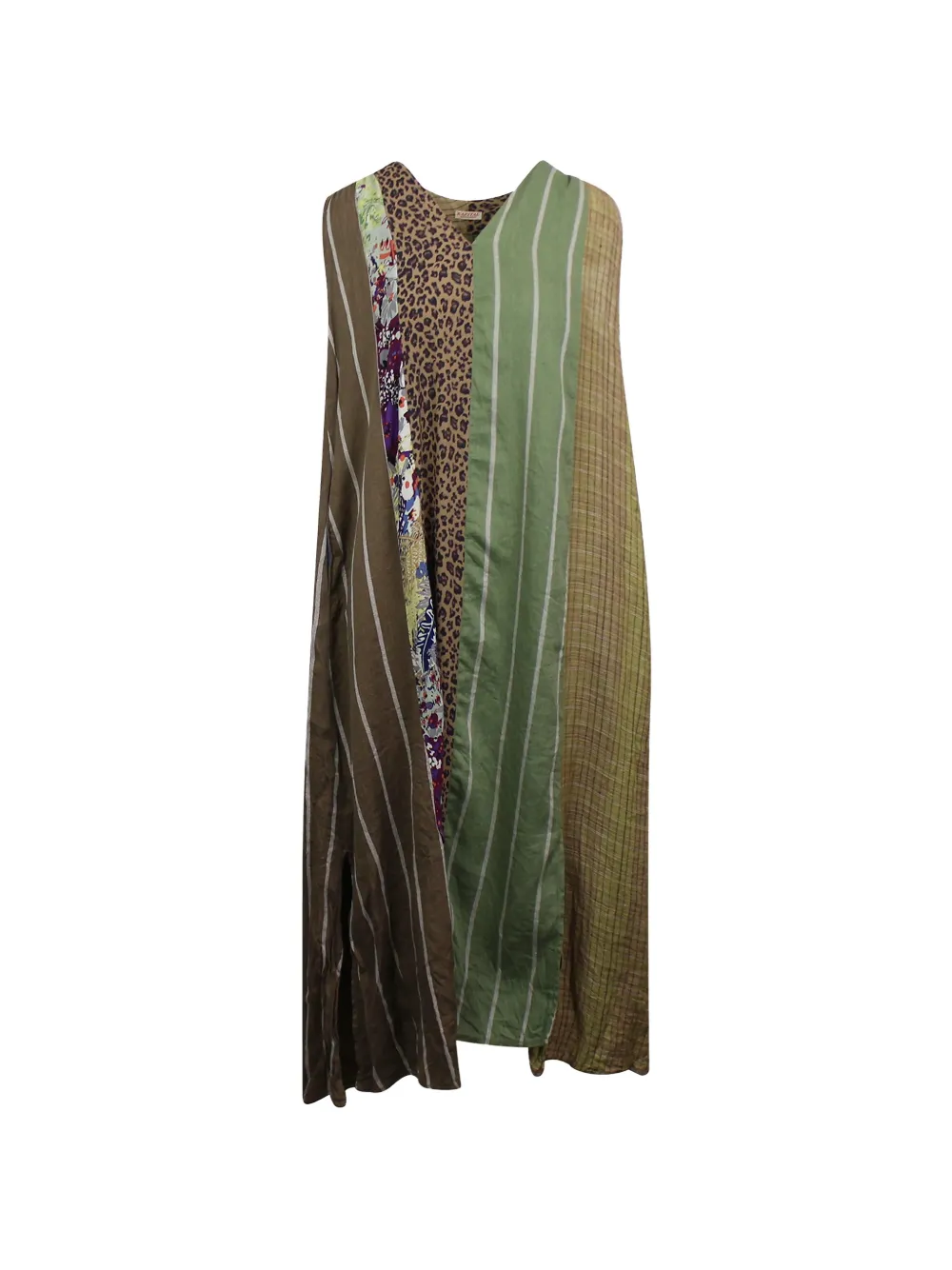 KAPITAL Crazy Patchwork Lamp dress - Marrone