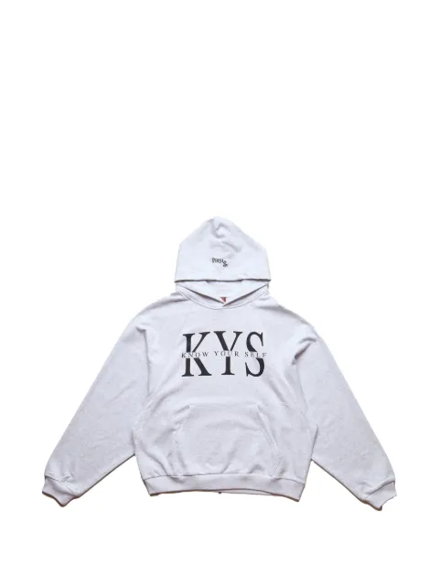 Praying KYS slogan-print raglan-sleeve hoodie