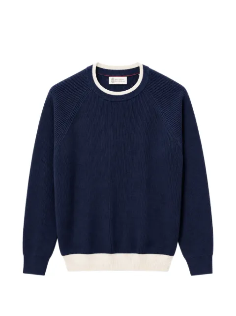 Brunello Cucinelli ribbed raglan-sleeve sweater