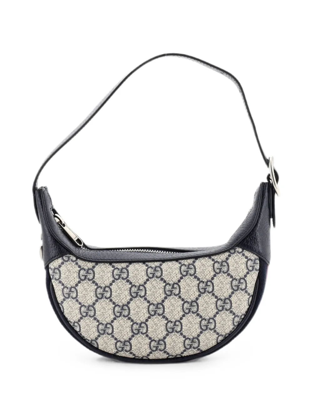 Gucci Pre-Owned Borsa passepartout Ophidia mini a mezza luna in tela cerata GG - Marrone