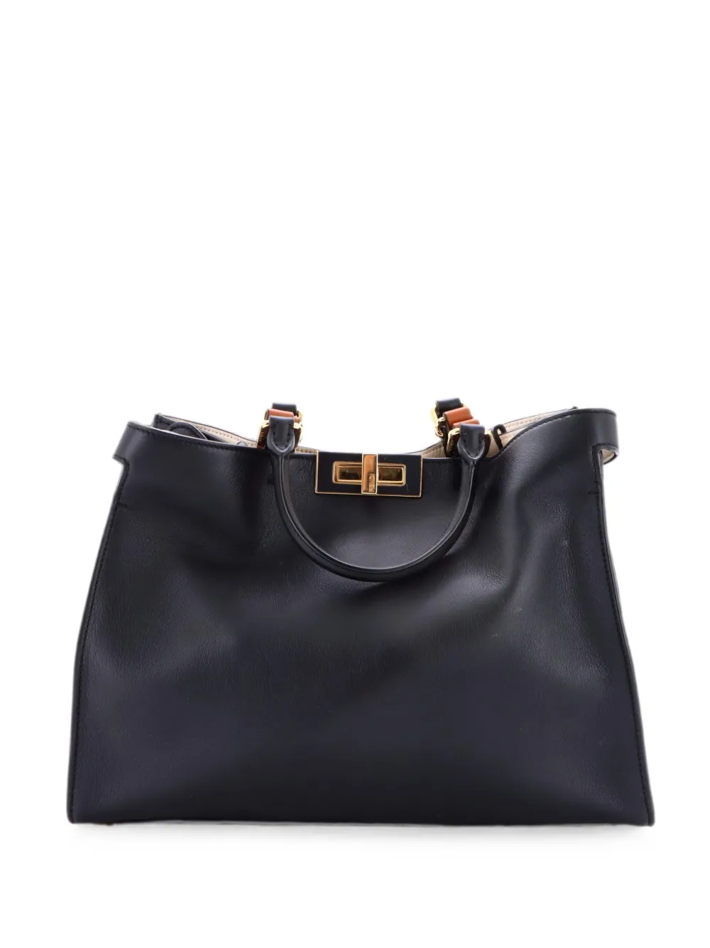 Fendi Pre-Owned Borsa a spalla Peekaboo X-Tote piccola in pelle - Nero