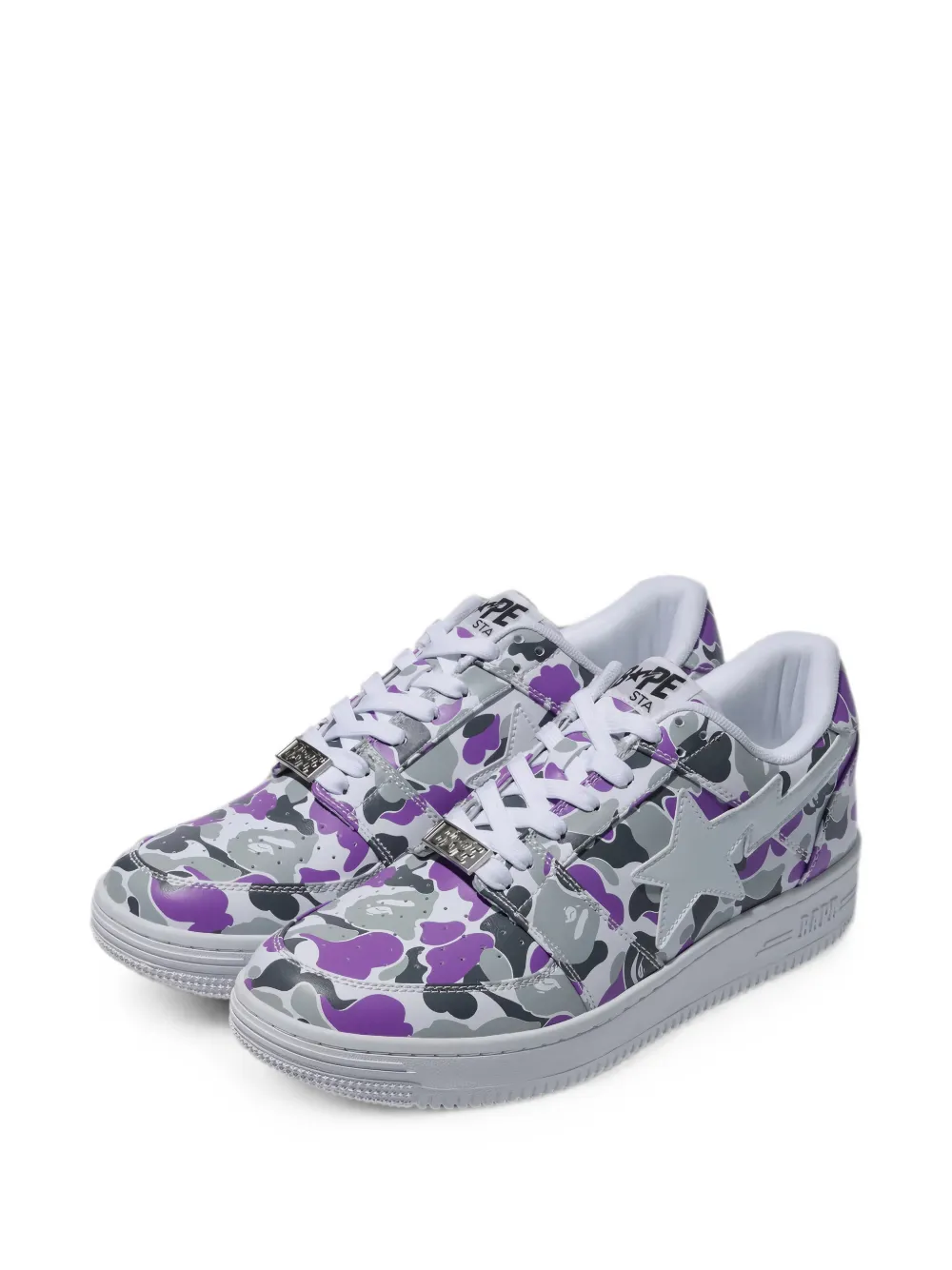 A BATHING APE Bapesta Low M2 sneakers met camouflageprint Paars