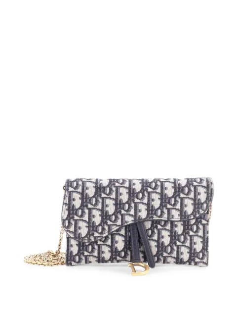 Christian Dior Pre-Owned bolso de mano Saddle de lona Oblique