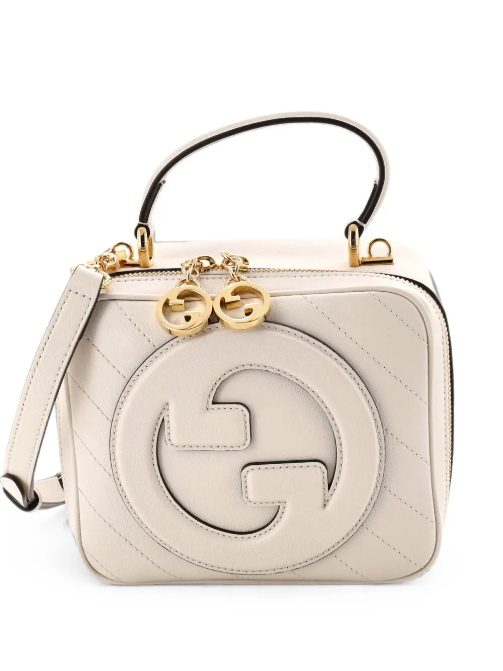 Gucci Pre-Owned Borsa a spalla Blondie NM in pelle trapuntata con motivo diagonale - Bianco